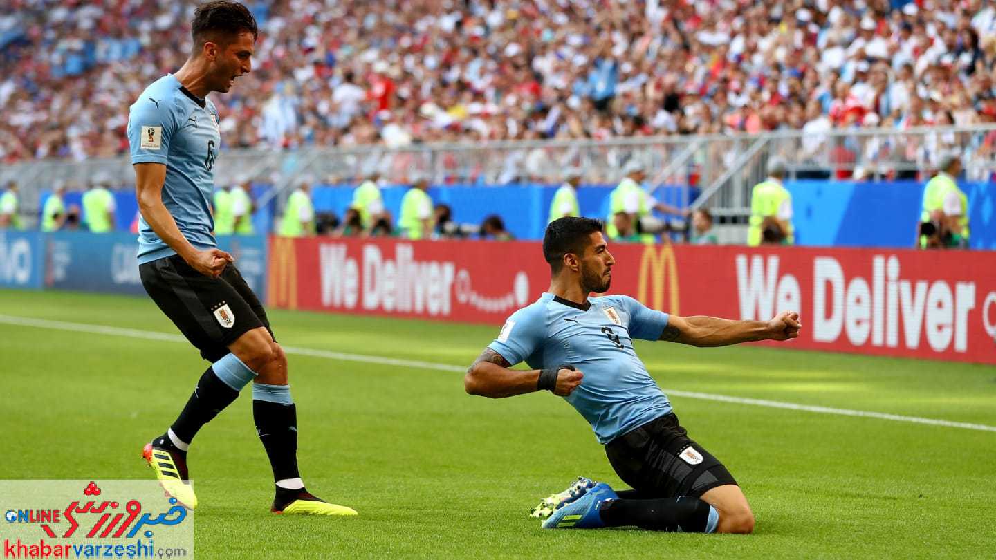 سوارز بهترین بازیکن دیدار اروگوئه و روسیه