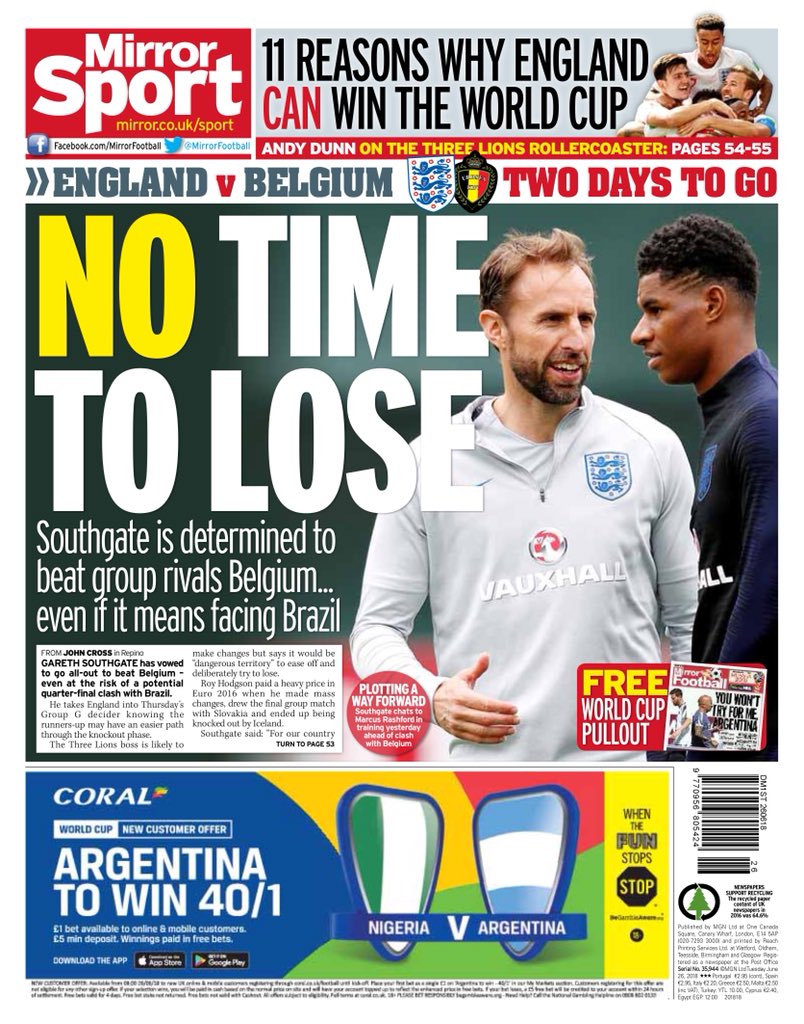 روزنامه میرر| وقت باخت نیست