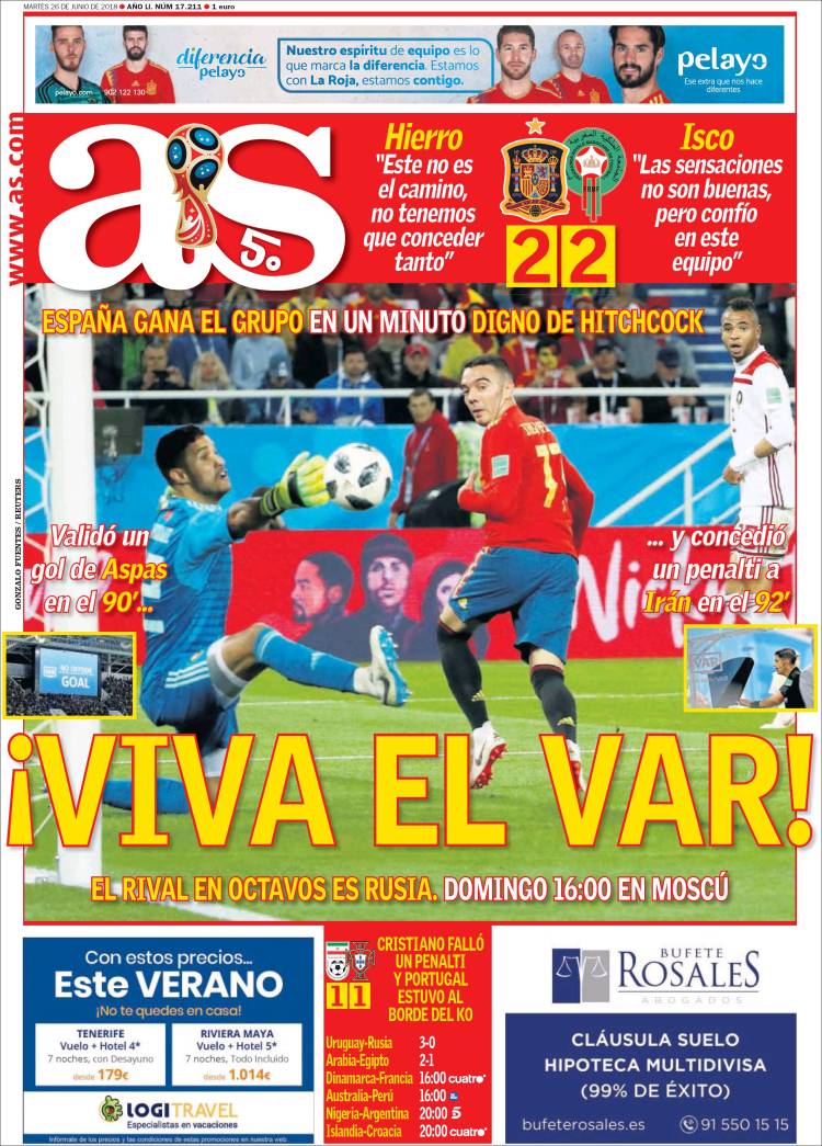 روزنامه آ اس| زنده‌باد VAR