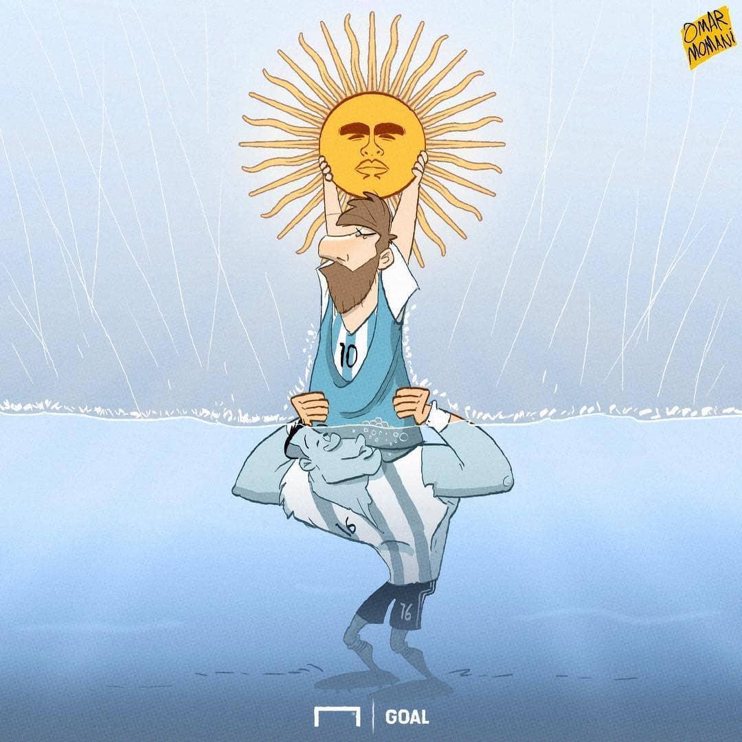 کاریکاتور| خورشید در آسمان آرژانتین