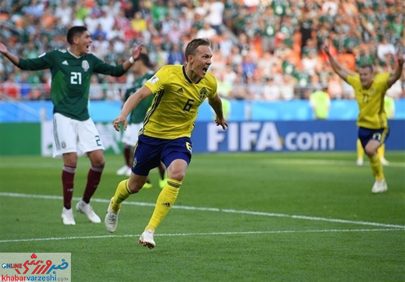 سوئد با پیروزی پُرگل مقابل مکزیک صعود کرد