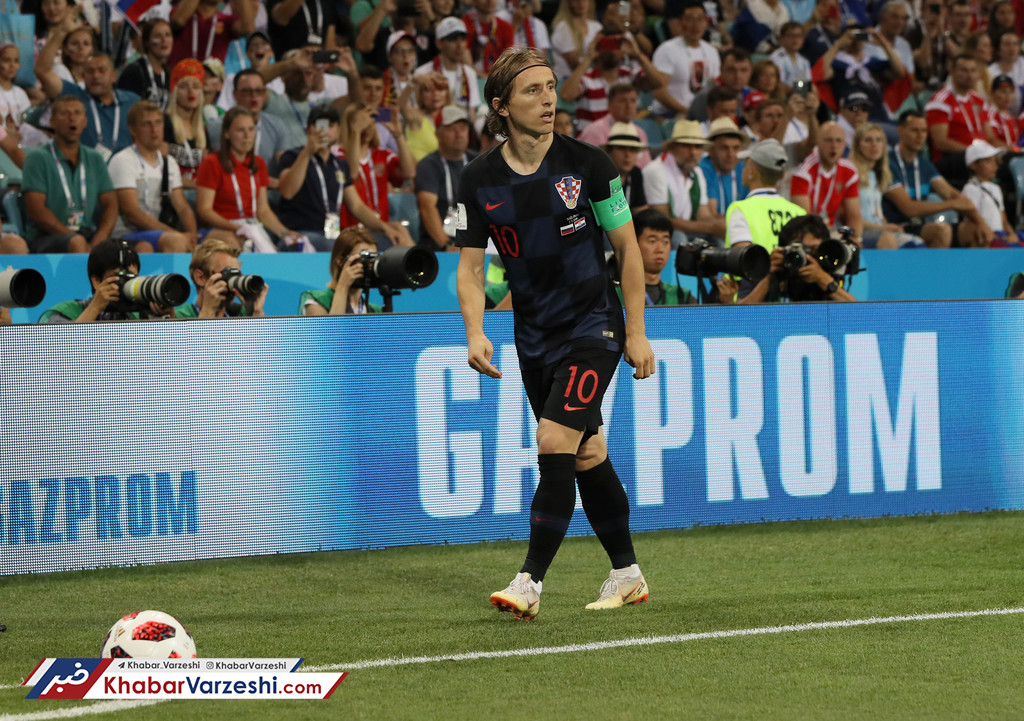 مودریچ بهترین بازیکن دیدار کرواسی و روسیه