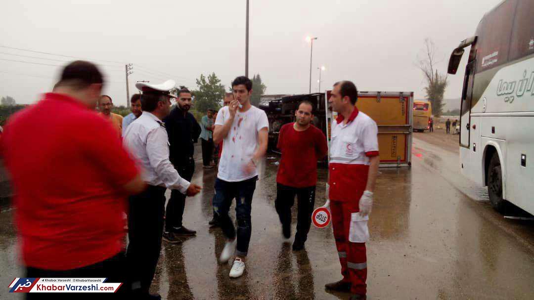 عکس| سردار آزمون دچار سانحه رانندگی شد