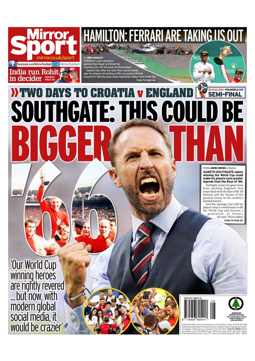 روزنامه میرر| بزرگ‌تر از 66