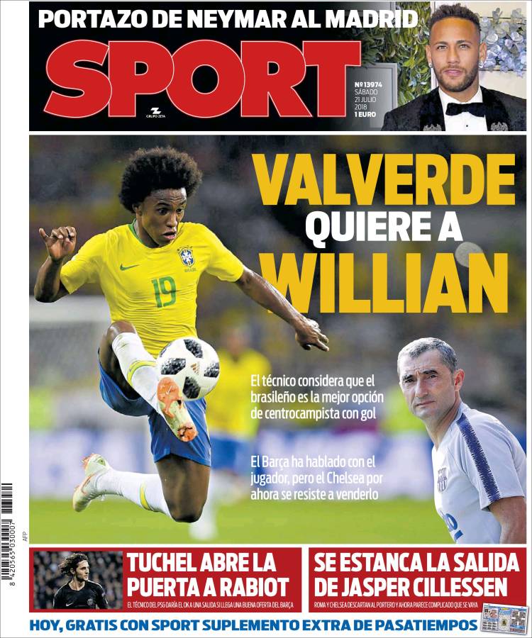 روزنامه اسپورت| والورده ویلیان را می‌خواهد