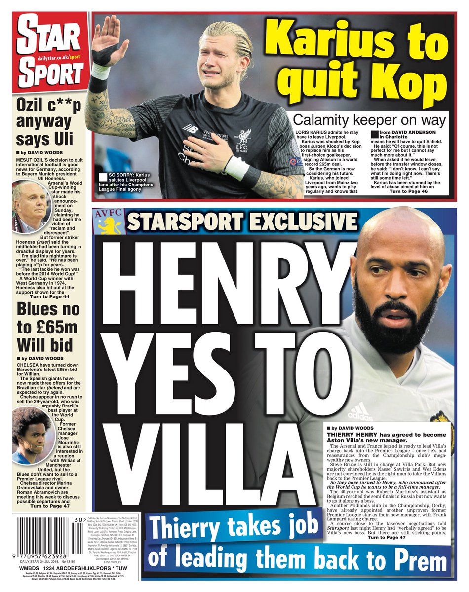 روزنامه استار| آنری بله را به ویلا گفت