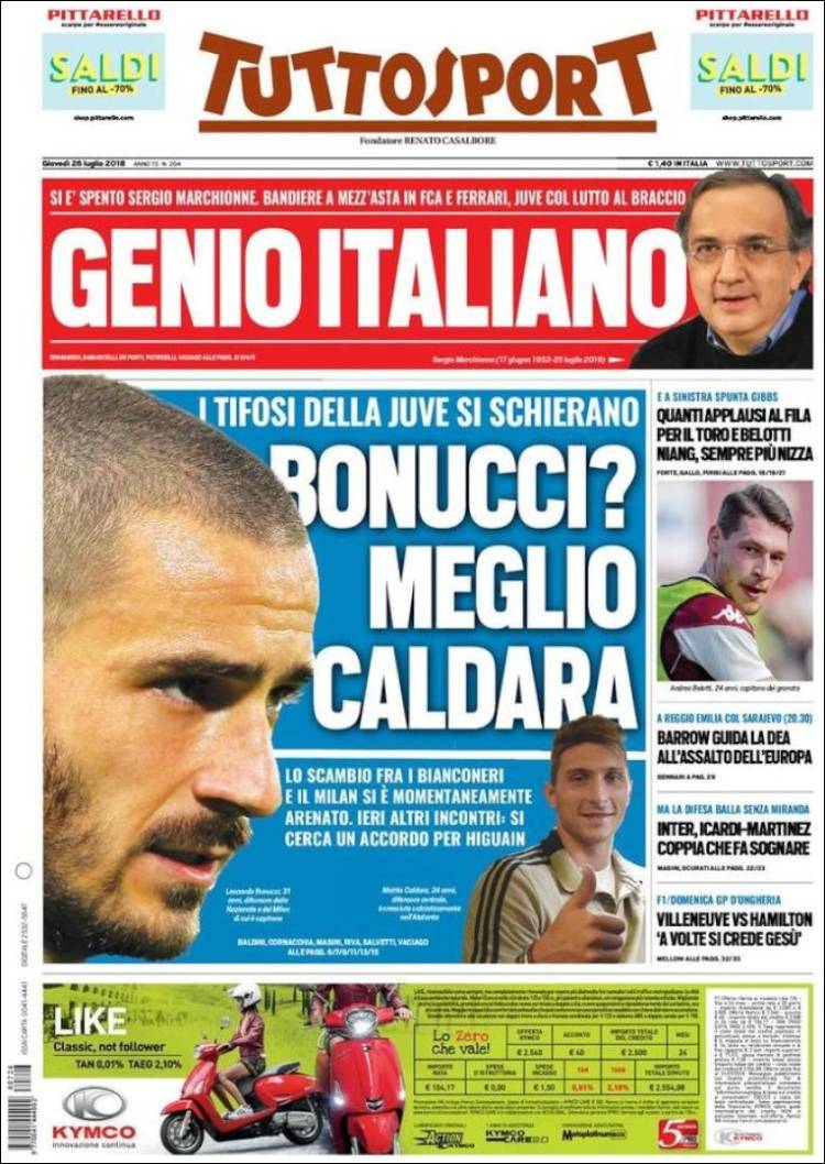 روزنامه توتو| بونوچی؟ کالدارا بهتر است