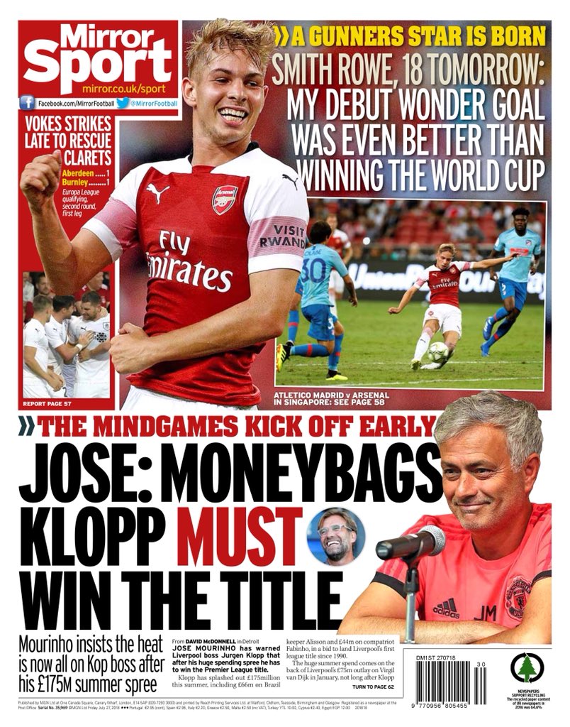 روزنامه میرر| کیسه‌های پول باید کلوپ را به جام برساند