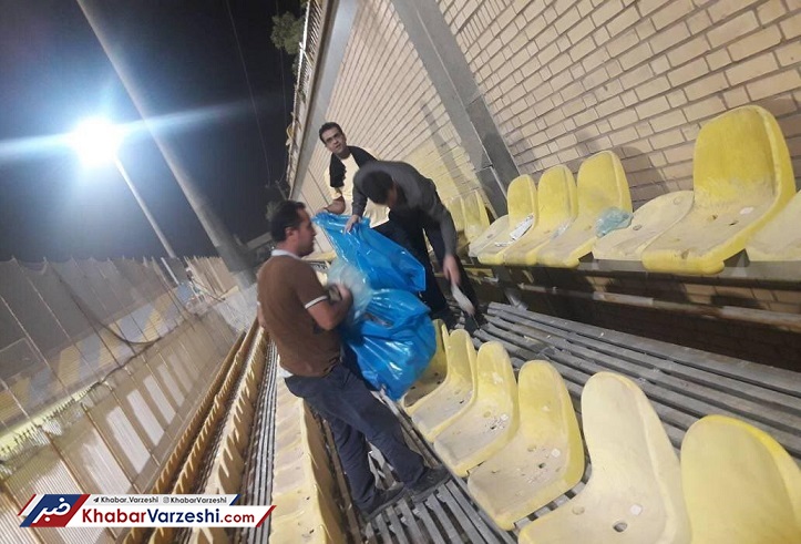 عکس| حرکت ژاپنی هواداران نفت مسجدسلیمان