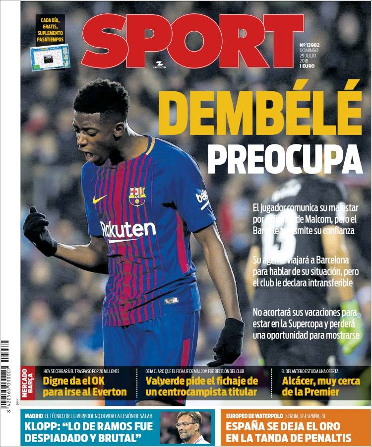 روزنامه اسپورت| نگرانی دمبله