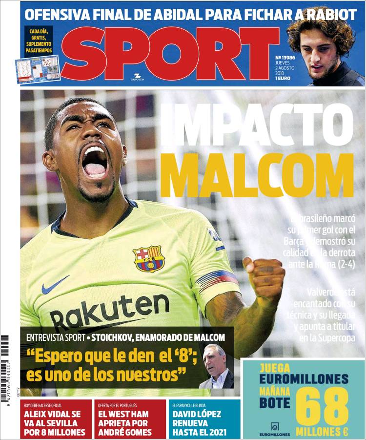 روزنامه اسپورت| ضربه مالکوم