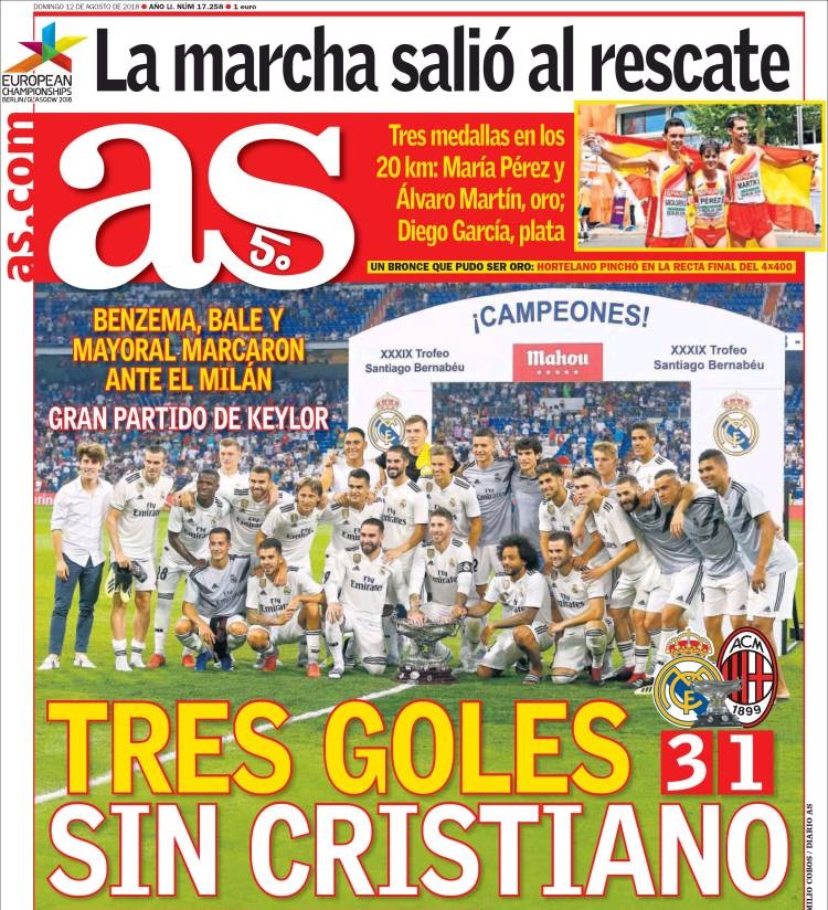 روزنامه آ اس| سه گل بدون کریستیانو