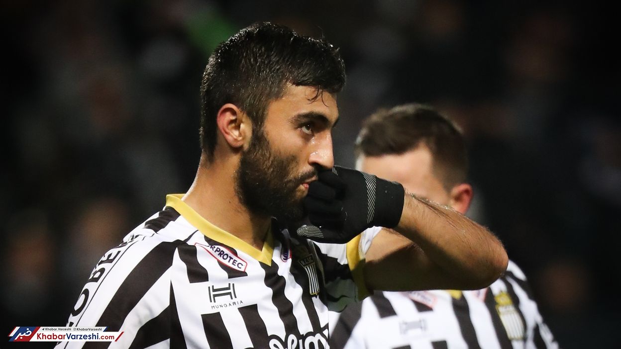 سومین گل کاوه رضایی در سومین بازی شارلروا