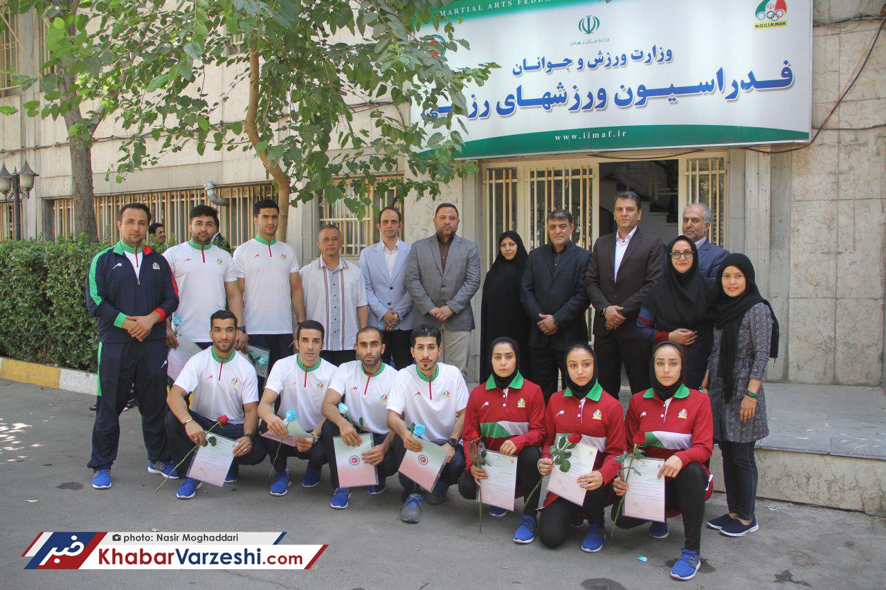 گزارش تصویری‌| مراسم بدرقه تیم ملی پنچاک سیلات و سامبو به جاکارتا