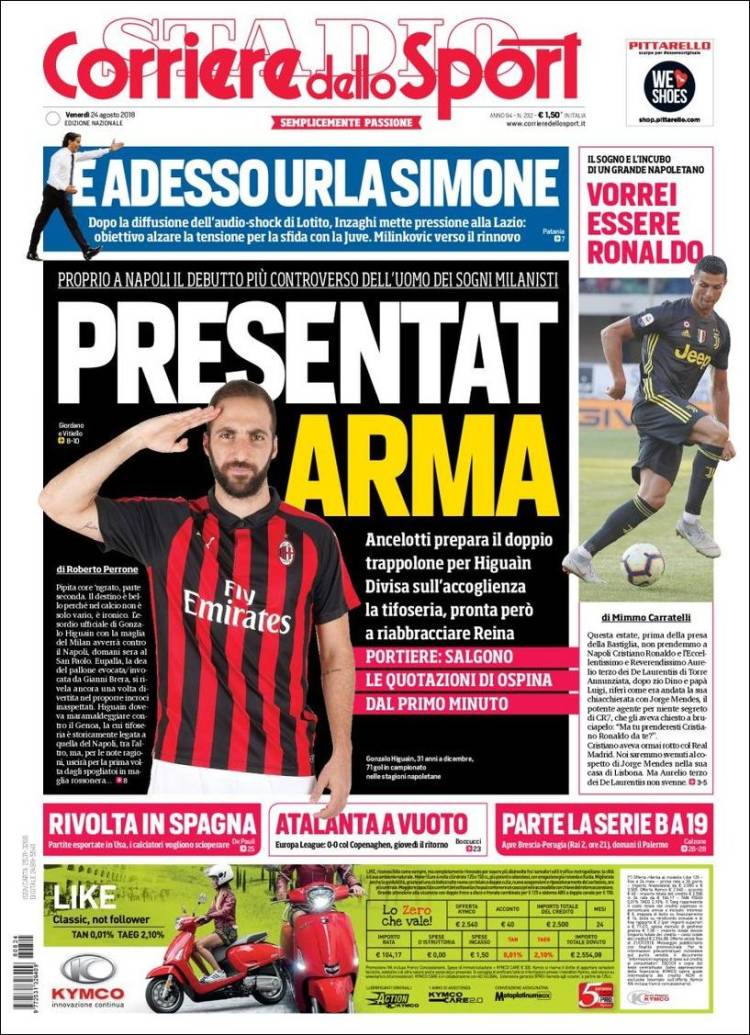 روزنامه کوریره| سلاح پیشکشی