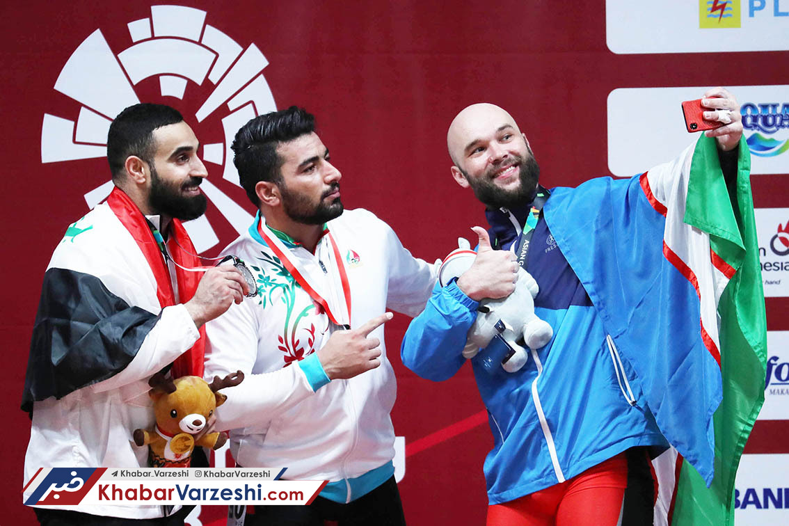 گزارش تصویری‌| کسب مدال برنز وزنه برداری توسط علی هاشمی