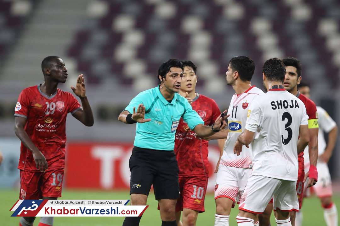 داور عراقی ضربه آرنج العربی را ندید!