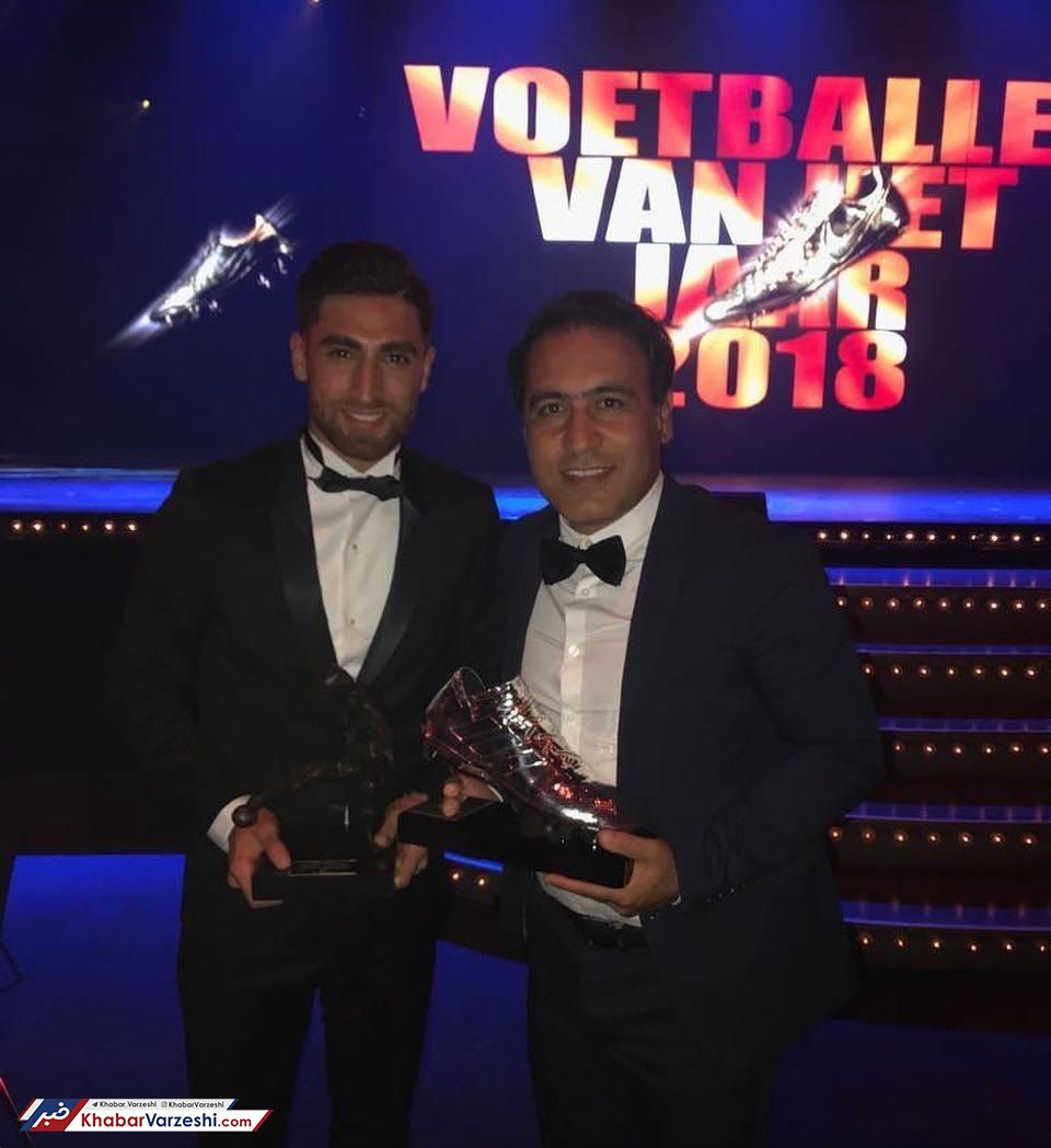 عکس| کفش طلا و نقره لیگ هلند برای علیرضا