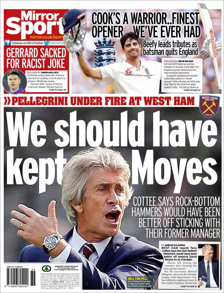 روزنامه میرر| ما باید مویس را حفظ می‌کردیم