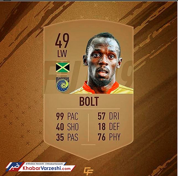 عکس| سریع ترین مرد دنیا در بازی فیفا