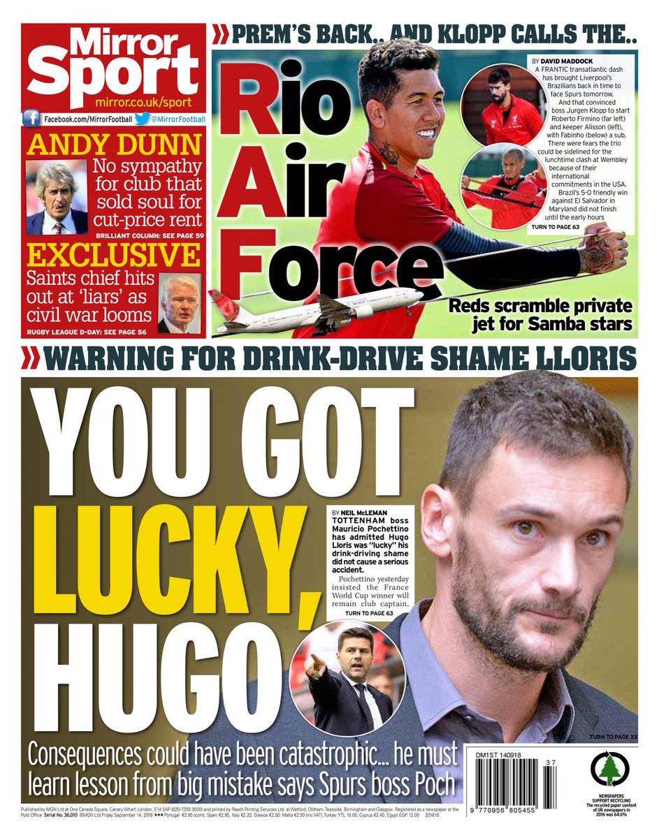 روزنامه میرر| تو خوش‌شانس بودی، هوگو