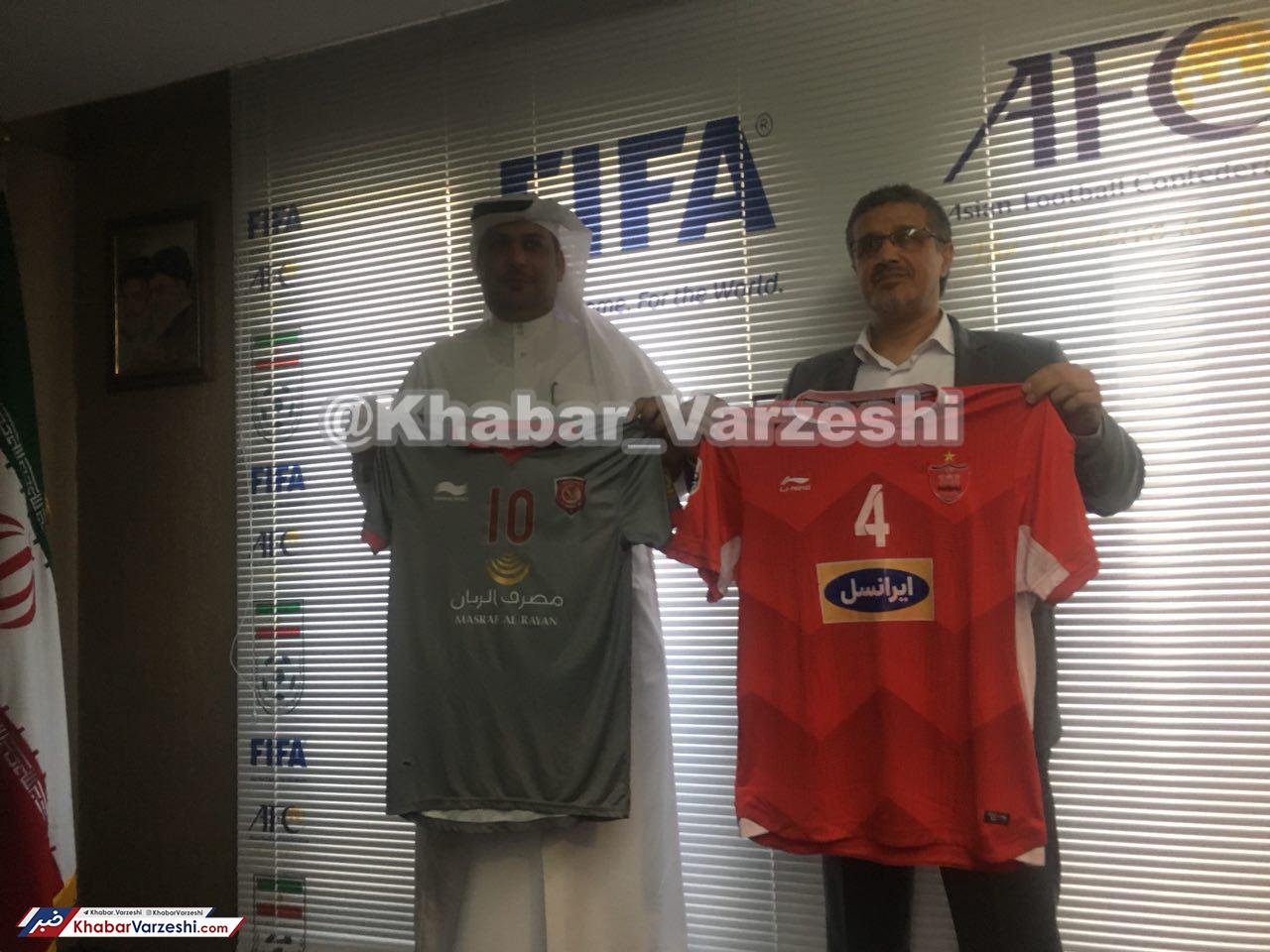 عکس| رونمایی از پیراهن پرسپولیس و الدحیل