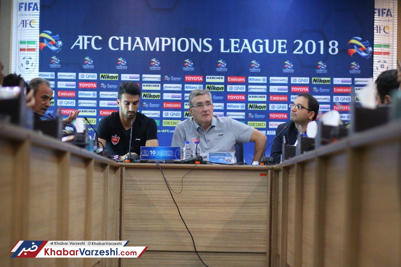 گزارش تصویری‌| کنفرانس خبری برانکو و ماهینی پیش از بازی با الدحیل قطر