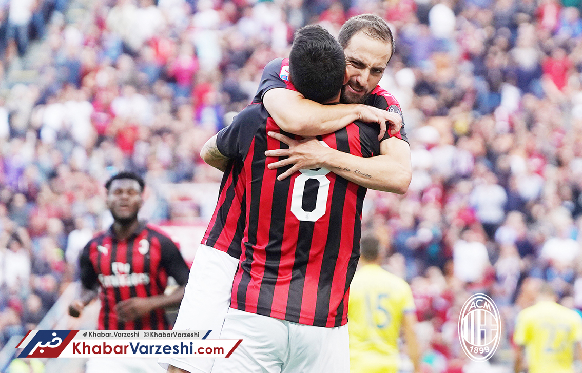 گزارش تصویری| دومین پیروزی متوالی آث میلان با درخشش ایگواین