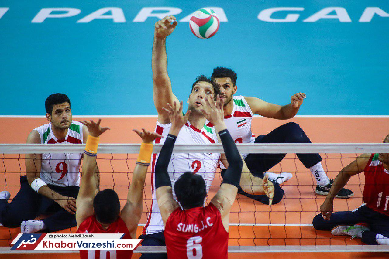 گزارش تصویری‌| برتری قاطع مردان والیبال نشسته ایران مقابل کره جنوبی در گام نخست