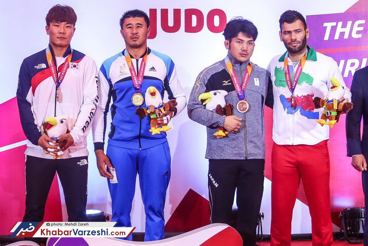 گزارش تصویری‌| مدال برنز امید جعفری در رشته جودو بازی‌های پاراآسیایی جاکارتا