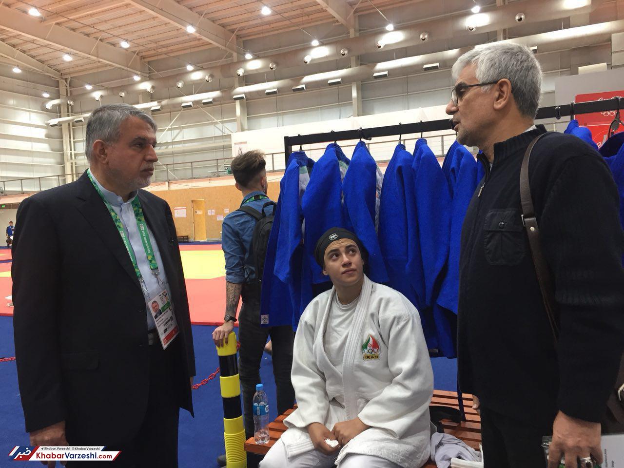 تصاویر| حذف ملی‌پوش ایرانی به‌دلیل حجاب اسلامی