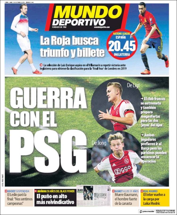 روزنامه موندو| جنگ با PSG