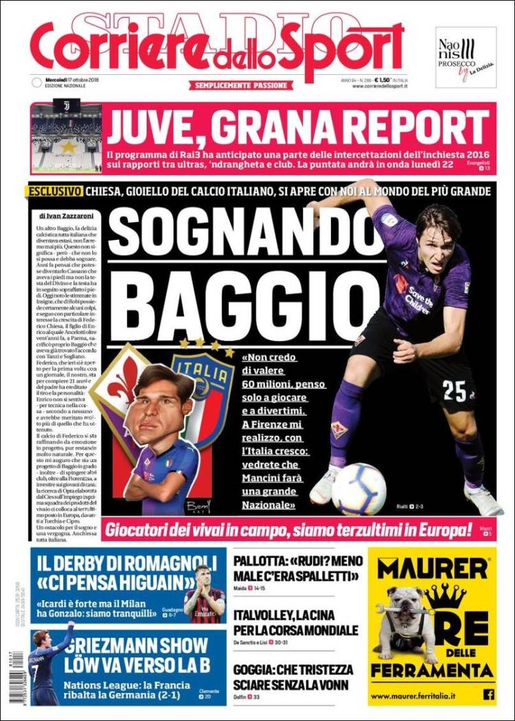 روزنامه کوریره| باجوی دوم