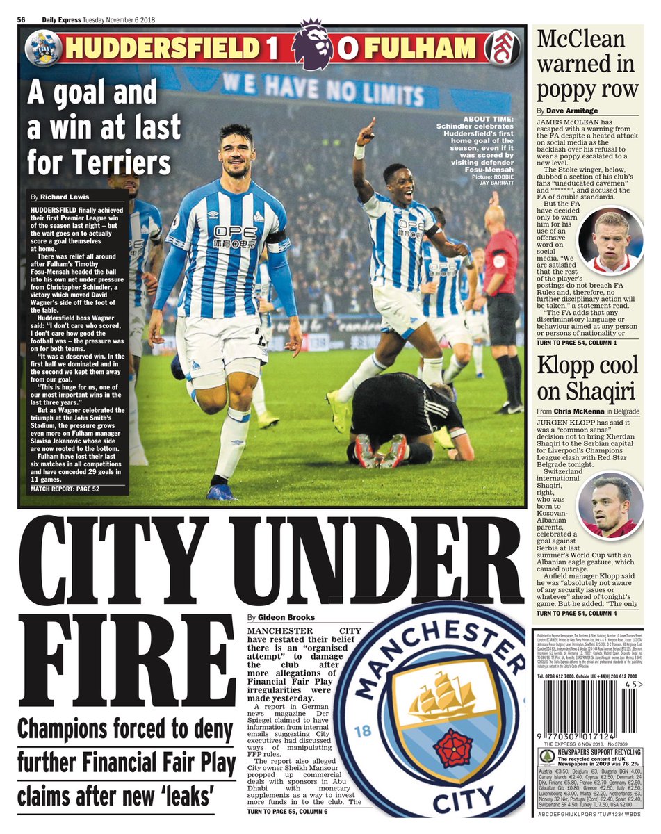 روزنامه اکسپرس| سیتی زیر آتش