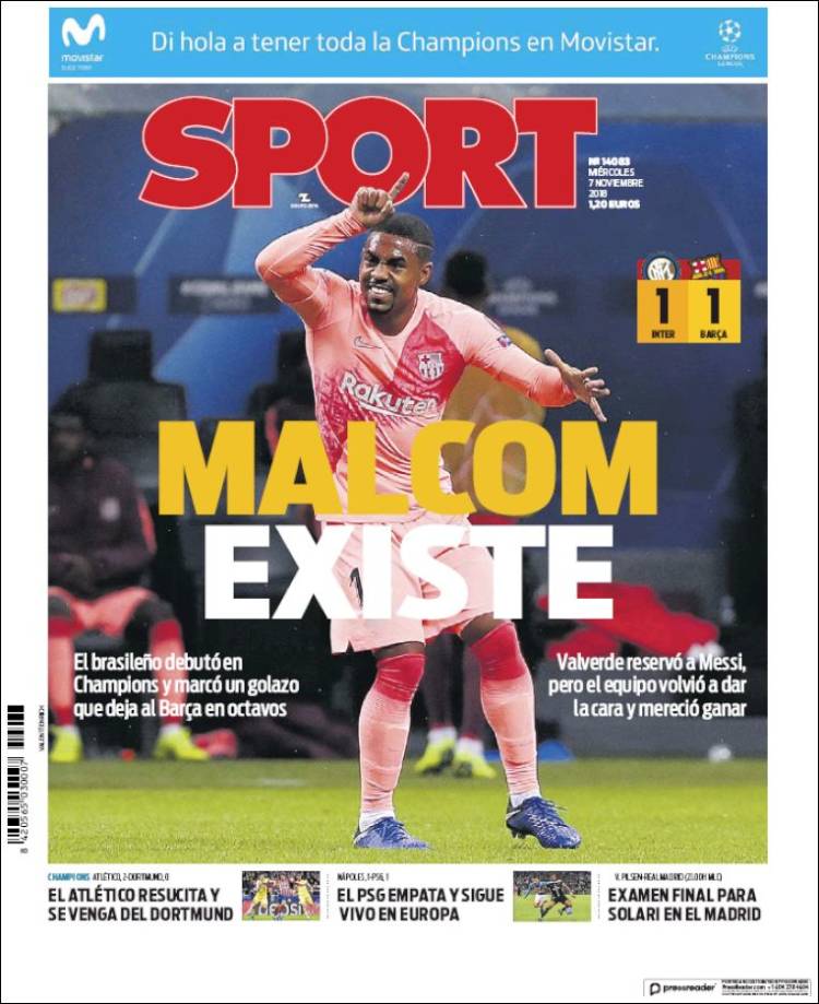 روزنامه اسپورت| مالکوم وجود دارد