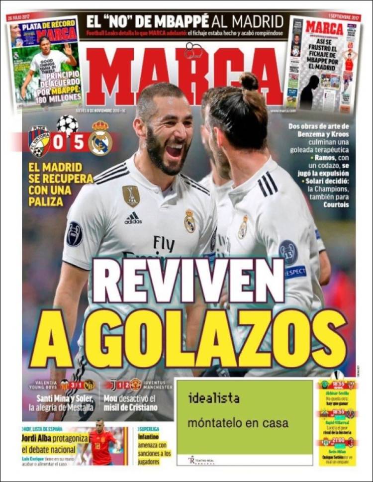 روزنامه مارکا| احیای گل‌ها