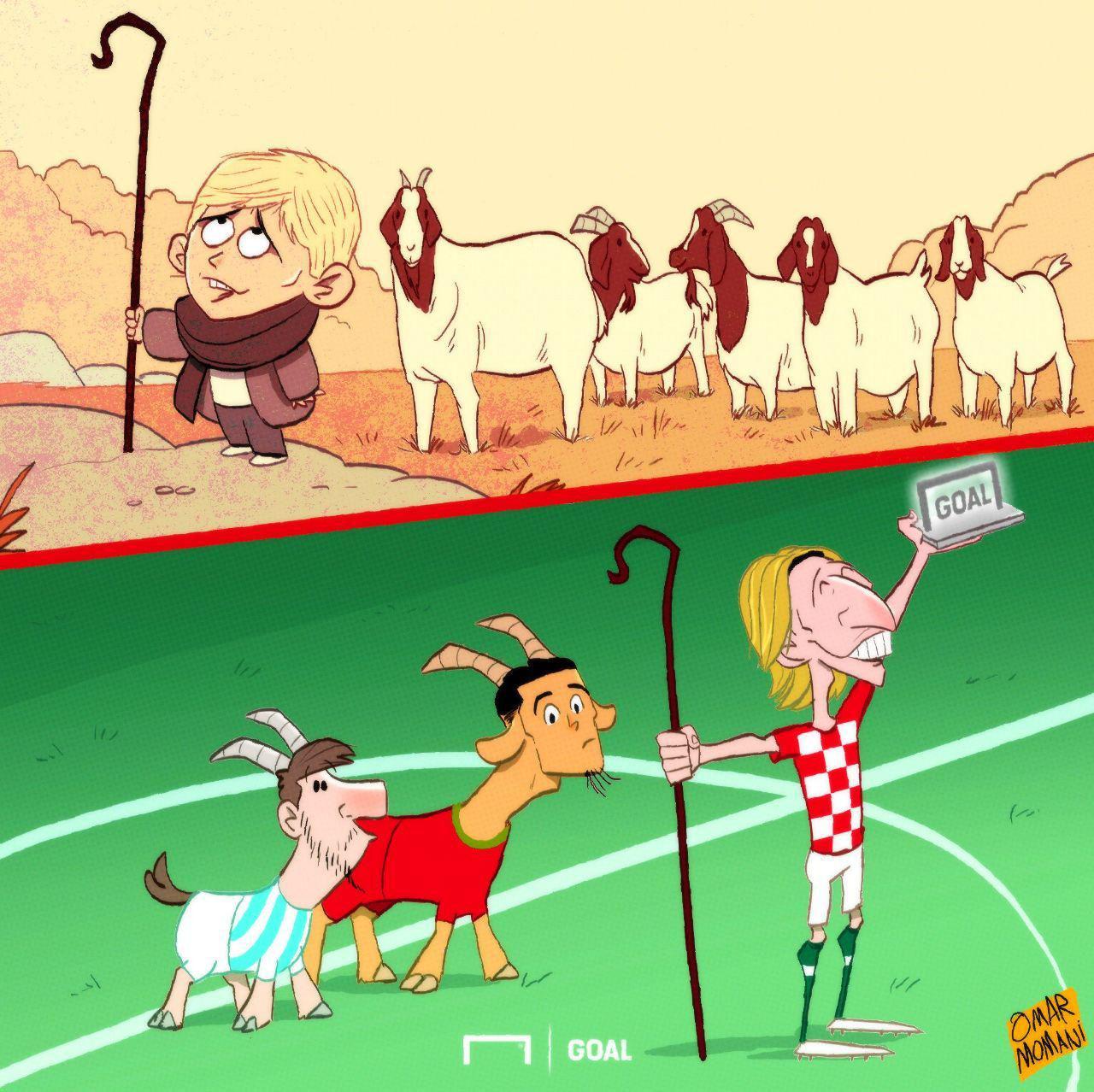 کارتون| رونالدو و مسی در چراگاهِ مودریچ!