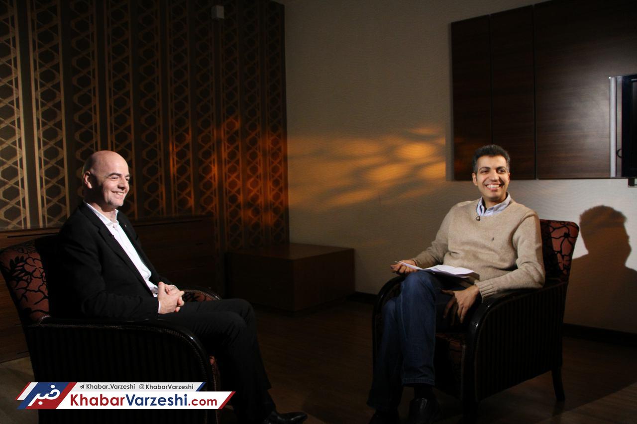 مصاحبه سانسور شده فردوسی‌پور با رئیس فیفا لو رفت