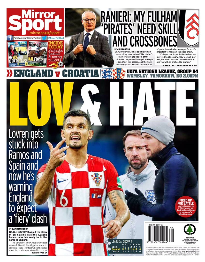 روزنامه میرر| لوو و نفرت