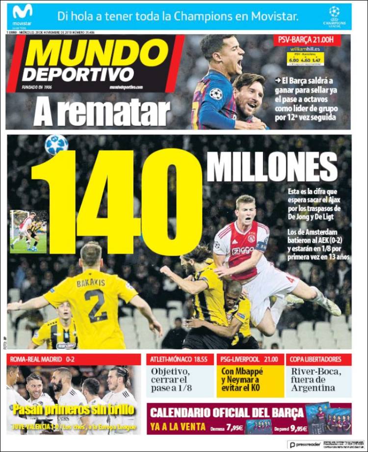 روزنامه موندو| 140 میلیون