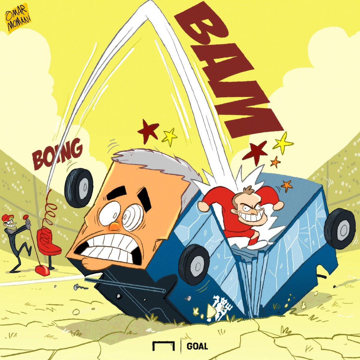 کارتون| نابودی اتوبوس مورینیو