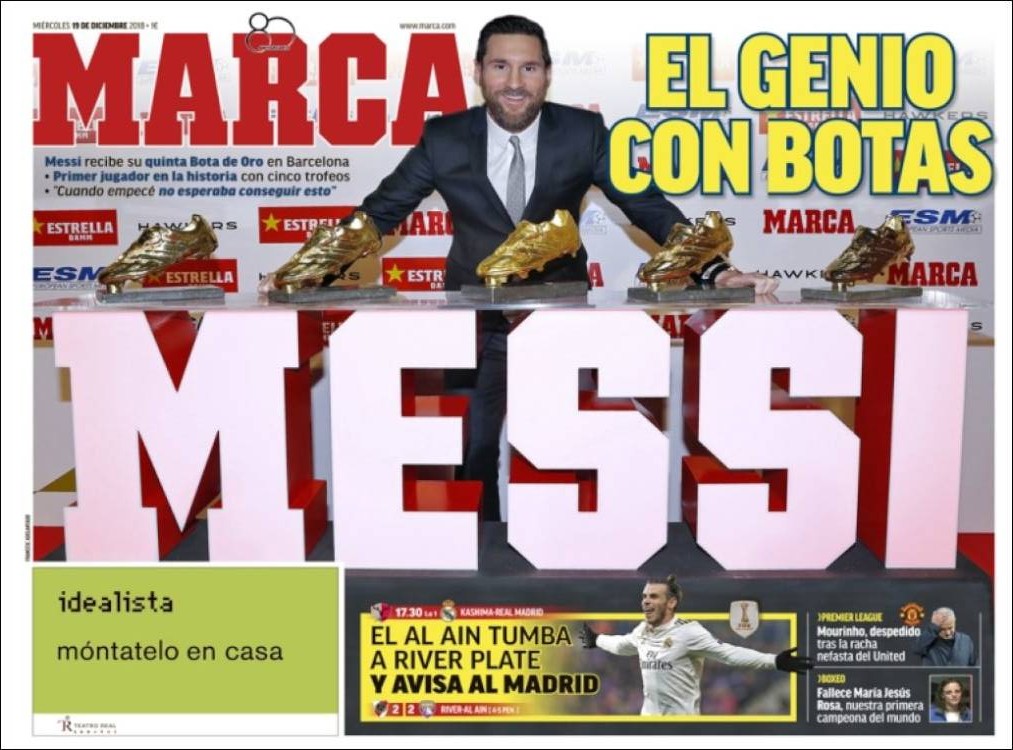 روزنامه مارکا| مسی، نابغه‌ای با کفش‌ها