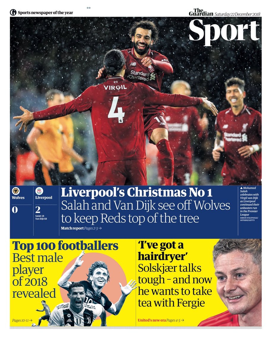 روزنامه گاردین| کریسمس درجه‌یک لیورپول