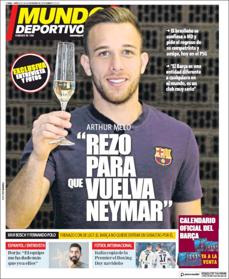 روزنامه موندو| دعا می‌کنم نیمار برگردد