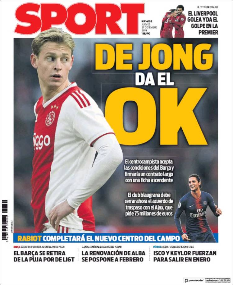 روزنامه اسپورت| دیونگ اوکی شد