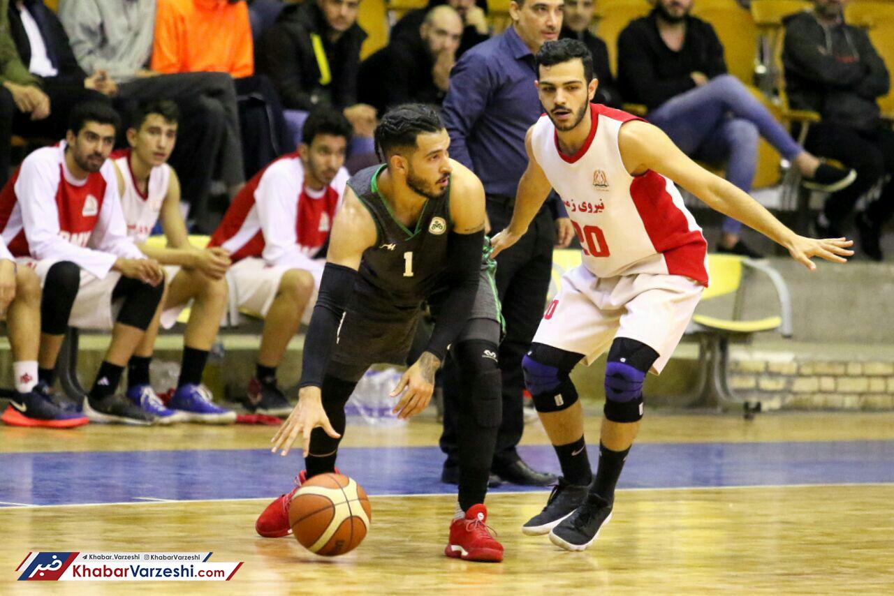گزارش تصویری| برتری نزدیک نیروی زمینی مقابل ذوب آهن در لیگ برتر بسکتبال