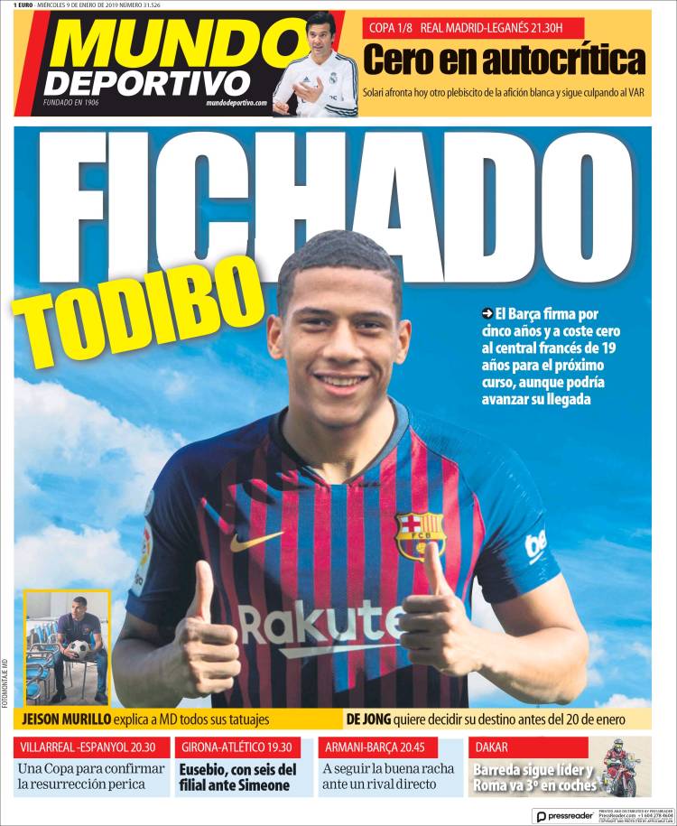 روزنامه موندو| تودیبو امضا کرد