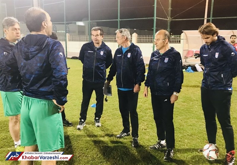 عکس| پسر سرمربی در اردوی تیم ملی