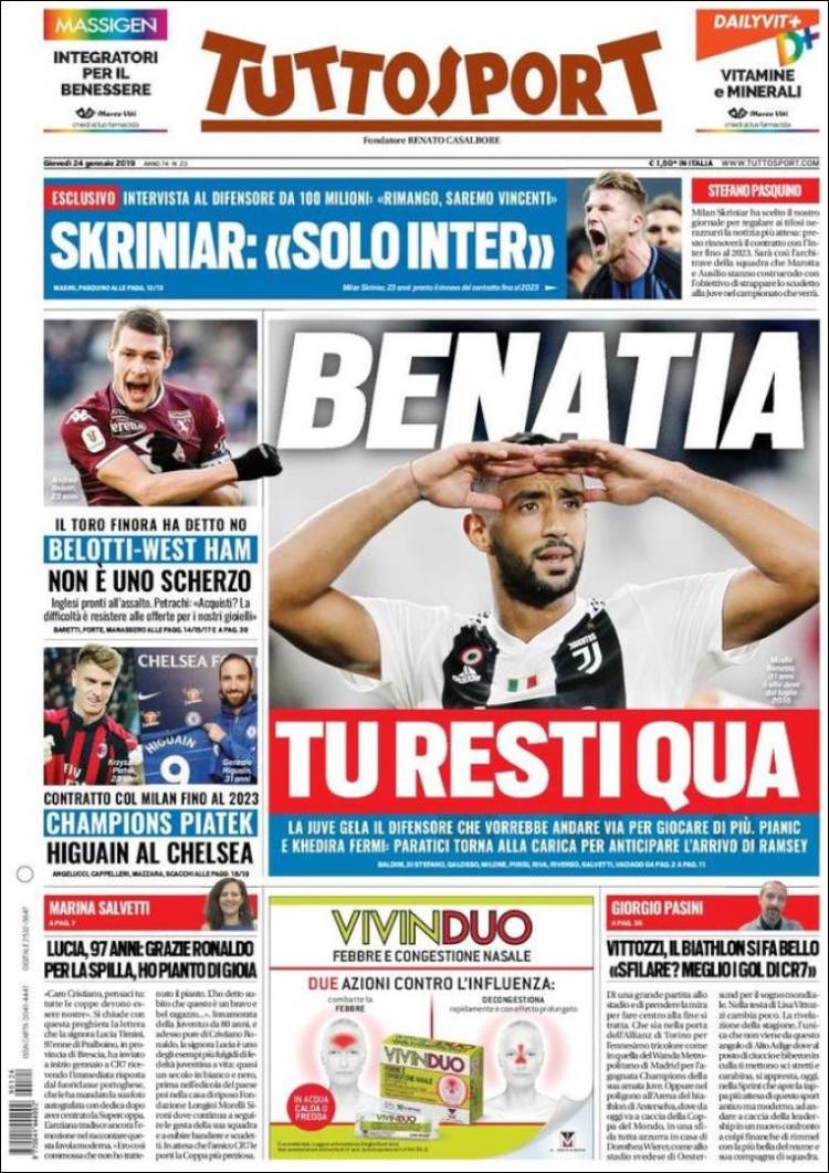 روزنامه توتو| بن‌عطیه، تو اینجا می‌مانی