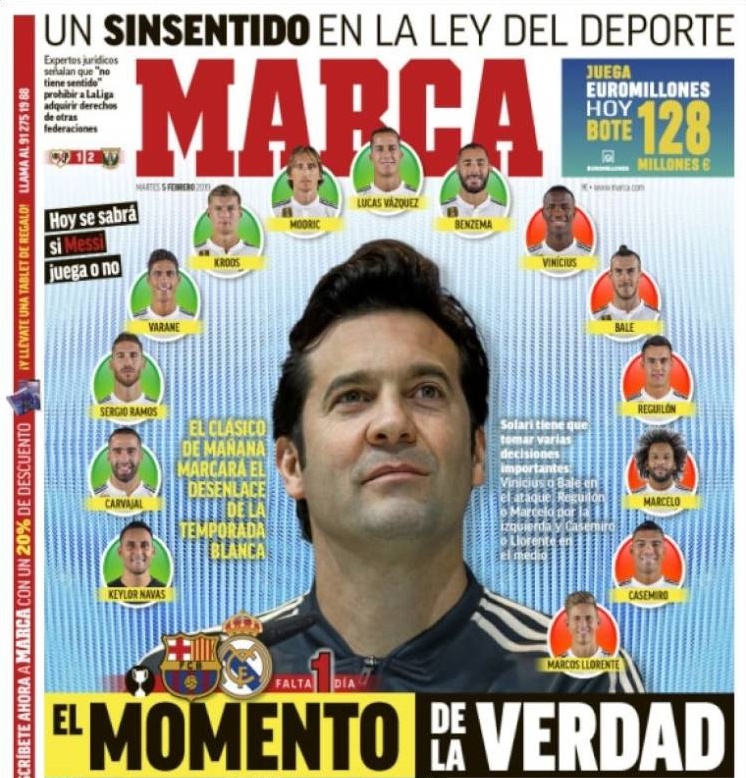 روزنامه مارکا| لحظه حقیقت